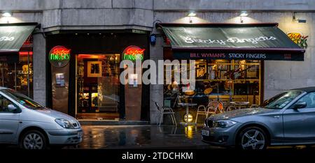 Bill Wyman's Sticky Fingers Burger Restaurant in Kensington London Stockfoto