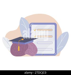 Symbol zum Thema Bildung, Arbeit, Brainstorming Stock Vektor