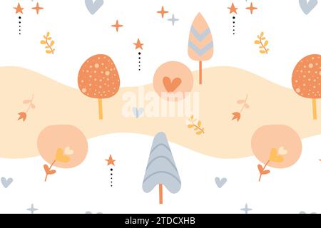 Bohemian baby pattern. Seamless baby pattern in boho style. Stock Vektor