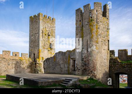 castillo Mittelalter, Arraiolos, Distrito de Evora, Alentejo, Portugal Stockfoto