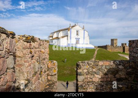 iglesia del Salvador, castillo Mittelalter, Arraiolos, Distrito de Evora, Alentejo, Portugal Stockfoto