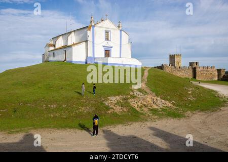 iglesia del Salvador, castillo Mittelalter, Arraiolos, Distrito de Evora, Alentejo, Portugal Stockfoto