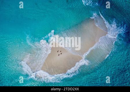 Nordinseln der Mayotte Lagune im Indischen Ozean Luftsichtdrohne Stockfoto