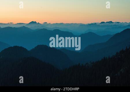 Coast Mountain Layer nahe Vancouver, Kanada. Stockfoto