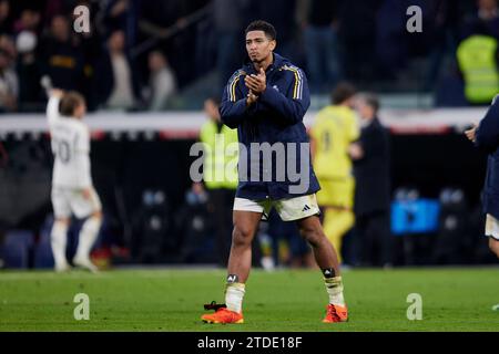 Madrid, Madrid, Spanien. Dezember 2023. Jude Bellingham von Real Madrid CF während des Fußballspiels La Liga zwischen Real Madrid CF und Villarreal CF im Santiago Bernabeu Stadion in Madrid, Spanien, 17. Dezember 2023 (Bild: © Ruben Albarran/ZUMA Press Wire) NUR REDAKTIONELLE VERWENDUNG! Nicht für kommerzielle ZWECKE! Stockfoto