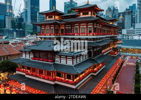 Buddha Tooth Relic Tempel und Museum im Stadtteil Chinatown von Singapur Stockfoto