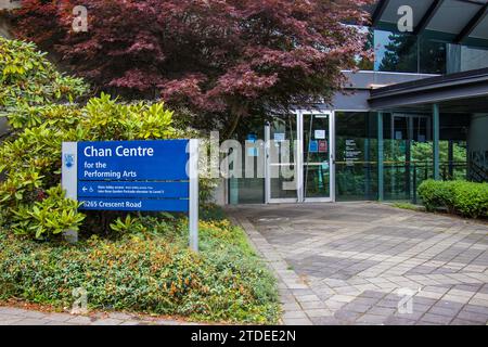 Vancouver, Kanada – September 3,2021: Blick auf das Chan Centre for the Performing Arts auf der Crescent Road 6265 in UBC Stockfoto