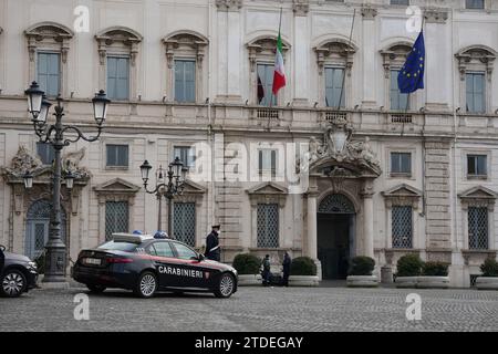 Rom, Italien - 11. Januar 2022: Palast Quirinale in Rom. Stockfoto