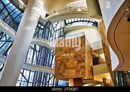 Bilbao Biscaya Spanien. Die Innenräume des Guggenheim Museums Stockfoto