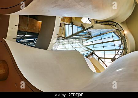 Bilbao Biscaya Spanien. Die Innenräume des Guggenheim Museums Stockfoto