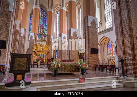 Hauptaltar, Jakobskathedrale, Stettin, Woiwodschaft Westpommern, Polen Stockfoto