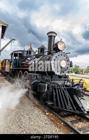 Dampfzug im Nevada State Railroad Museum, Carson City, Nevada, USA, Nordamerika Stockfoto