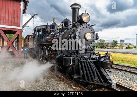 Dampfzug im Nevada State Railroad Museum, Carson City, Nevada, USA, Nordamerika Stockfoto