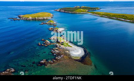 Luftlinie der Insel in der Nähe von Ferryland, Avalon Peninsula, Neufundland, Kanada, Nordamerika Stockfoto