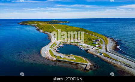 Luftlinie der Insel in der Nähe von Ferryland, Avalon Peninsula, Neufundland, Kanada, Nordamerika Stockfoto