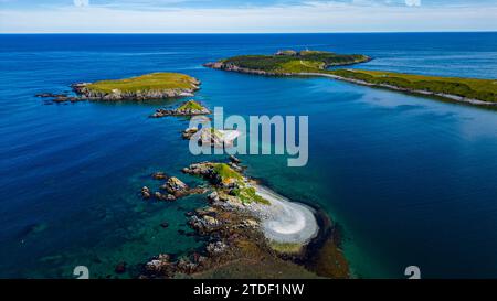 Luftlinie der Insel in der Nähe von Ferryland, Avalon Peninsula, Neufundland, Kanada, Nordamerika Stockfoto