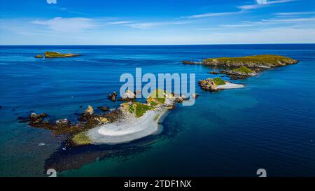 Luftlinie der Insel in der Nähe von Ferryland, Avalon Peninsula, Neufundland, Kanada, Nordamerika Stockfoto