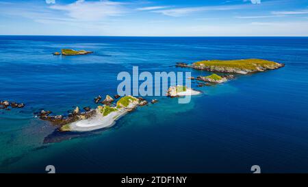 Luftlinie der Insel in der Nähe von Ferryland, Avalon Peninsula, Neufundland, Kanada, Nordamerika Stockfoto