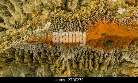 Luftlinie der Sandsteinerosionslandschaft von Miradouro da Lua (Aussichtspunkt des Mondes), südlich von Luanda, Angola, Afrika Stockfoto