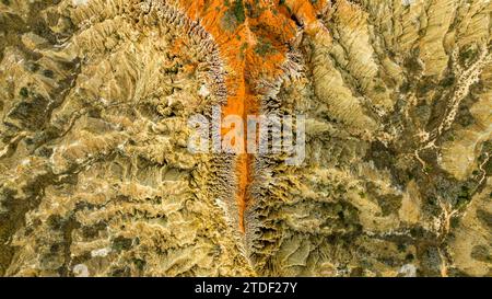 Luftlinie der Sandsteinerosionslandschaft von Miradouro da Lua (Aussichtspunkt des Mondes), südlich von Luanda, Angola, Afrika Stockfoto