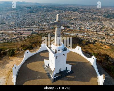 Aus der Vogelperspektive mit Blick auf Lubango, Angola, Afrika Stockfoto