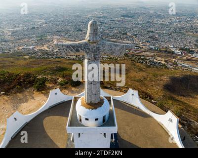 Aus der Vogelperspektive mit Blick auf Lubango, Angola, Afrika Stockfoto