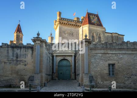 Uzes Castle, Uzes, Gard, Provence, Frankreich, Europa Stockfoto