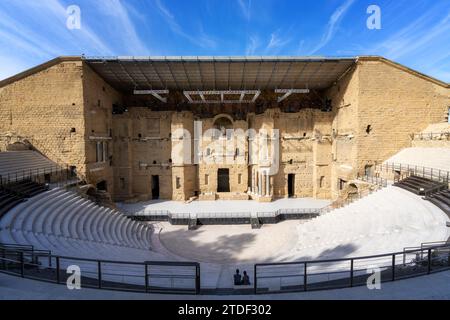 Das römische Amphitheater in Orange, UNESCO-Weltkulturerbe, Orange, Provence, Frankreich, Europa Stockfoto
