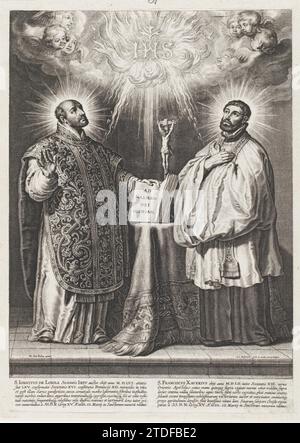 Der heilige Franz Xavier und der heilige Ignatius von Loyola 1951 von Schelte Adams a Bolswert Stockfoto