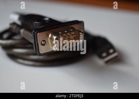 RS232-zu-USB-Kabel Stockfoto
