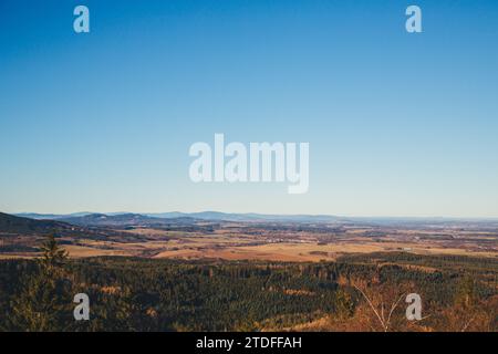 Wanderung zum Mandelstein, einem Berg im Waldviertel, Österreich Stockfoto
