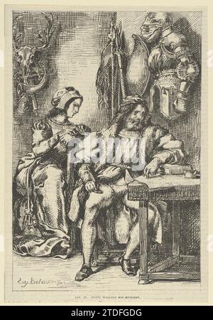 Goetz von Berlichingen schrieb seine Memoiren 1918 von Eugene Delacroix Stockfoto