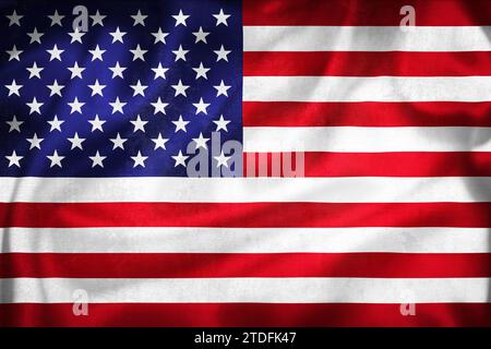 Grunge Illustration der US-Flagge, Konzept der Vereinigten stares of America Stockfoto