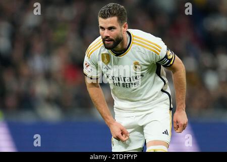 Madrid, Spanien. Dezember 2023. Nacho Fernandez von Real Madrid CF spielte während des La-Liga-Spiels zwischen Real Madrid und Villarreal CF am 17. Dezember 2023 im Santiago Bernabeu Stadion in Madrid, Spanien. (Foto: Cesar Cebolla/PRESSINPHOTO) Credit: PRESSINPHOTO SPORTS AGENCY/Alamy Live News Stockfoto