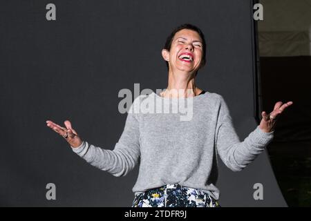 Edimburgh, Schottland. August 2018. Die Sozialunternehmerin Hilary Cottam nimmt an einem Fotogespräch während des Edinburgh International Book Festivals Teil Stockfoto