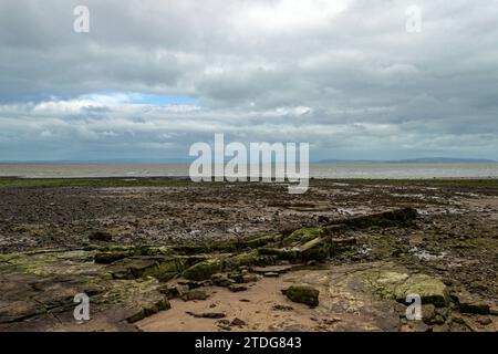 Morecambe Bay blickt von Heysham aus. Stockfoto