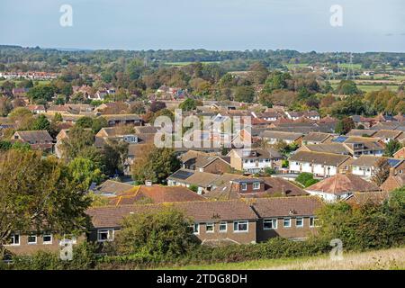 Häuser, Upper Beeding, South Downs, West Sussex, England, Großbritannien Stockfoto