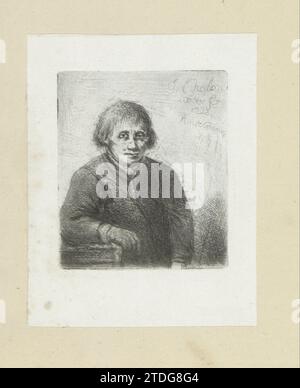 Junger Mann, der sich auf einen Tisch lehnt, Jan Chalon, 1802 Ein junger Mann. Er lehnt sich auf einen Tisch oder ein Buch. Der Ausdruck ist Teil eines Albums. Druckerei: Amsterdampublisher: LondonLondonLondonLondon Papierätzung / Trockenschneider Ein junger Mann. Er lehnt sich auf einen Tisch oder ein Buch. Der Ausdruck ist Teil eines Albums. Druckerei: AmsterdamVerlag: LondonLondonLondonLondon Papierätzung / Trockenspitze Stockfoto