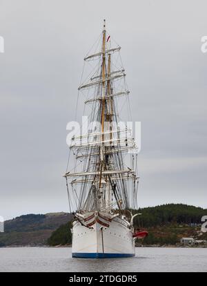 Statsraad Lemkuhl, ein Segelschiff mit drei Masten Stockfoto