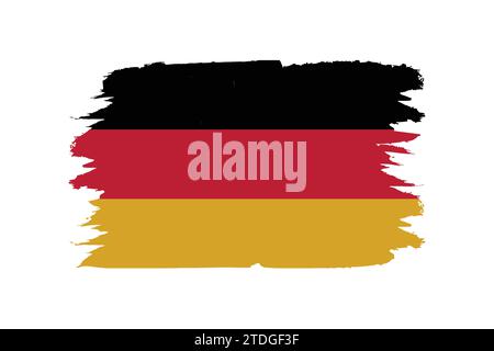 Eine detaillierte und genaue Vektordarstellung der bunten Flagge Deutschlands Stock Vektor