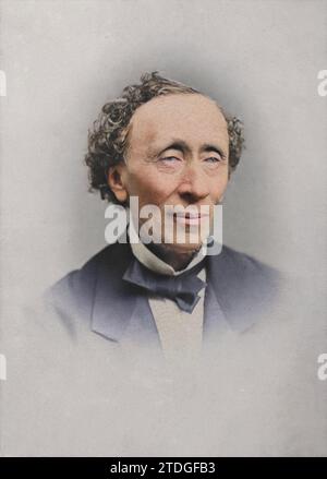 Ein Porträt des dänischen Schriftstellers Hans Christian Andersen. Jahr: 1868. Von N. C. Hansen & Schou. Stockfoto