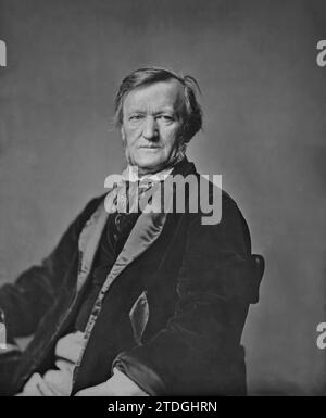 Porträt von Richard Wagner. Jahr: c. 1873 - 1883. Von Franz Hanfstaengl. Stockfoto