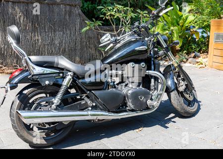 2015 Modell Triumph Thunderbird Storm Motorrad, Eigenschaftsfreigabe, 1700 ccm Motor in schwarz, Sydney, NSW, Australien Stockfoto