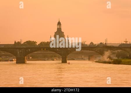 DEU Sachsen Dresden Dresden Silhouette Stockfoto