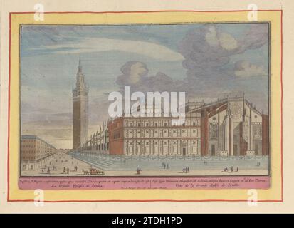 Kathedrale und de Toren Giralda in Sevilla, 1694 - 1737 Kathedrale und Giralda Turm in Sevilla. Unter der Show ein Titel in lateinischer, spanischer, niederländischer und französischer Sprache. Drucken ist Teil eines Albums. Druckerei: AmsterdamPublisher: AmsterdamDie Haager Papierätzung Kathedrale aus Sevilla. Giralda die Kathedrale und der Giralda-Turm in Sevilla. Unter der Show ein Titel in lateinischer, spanischer, niederländischer und französischer Sprache. Drucken ist Teil eines Albums. Druckerei: AmsterdamPublisher: AmsterdamDie Haager Papierätzung Kathedrale aus Sevilla. Giralda Stockfoto