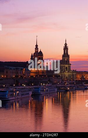 DEU Sachsen Dresden Dresden Silhouette Stockfoto