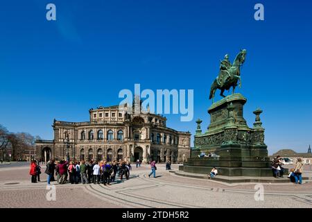 Theaterplatz in Dresden Stockfoto