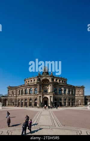 Theaterplatz in Dresden Stockfoto