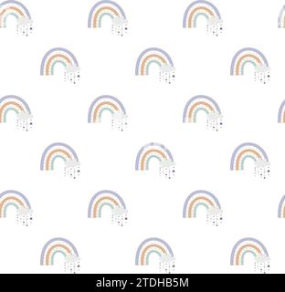 Boho Baby Regenbogenmuster. Boho Farbe Regenbogen Hintergrund für Ihr Projekt Stock Vektor