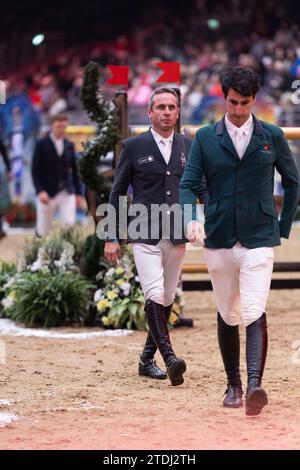 London, Großbritannien. Dezember 2023. Julien Epaillard aus Frankreich vor dem Grand Prix in London auf der London International Horse Show am 18. Dezember 2023, London Excel Centre, Großbritannien (Foto von Maxime David - MXIMD Pictures) Credit: MXIMD Pictures/Alamy Live News Stockfoto